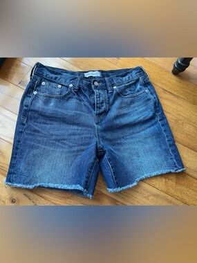 Madewell Dark Blue Denim Cutoff Shorts